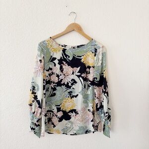 Nine West floral dressy blouse Size M